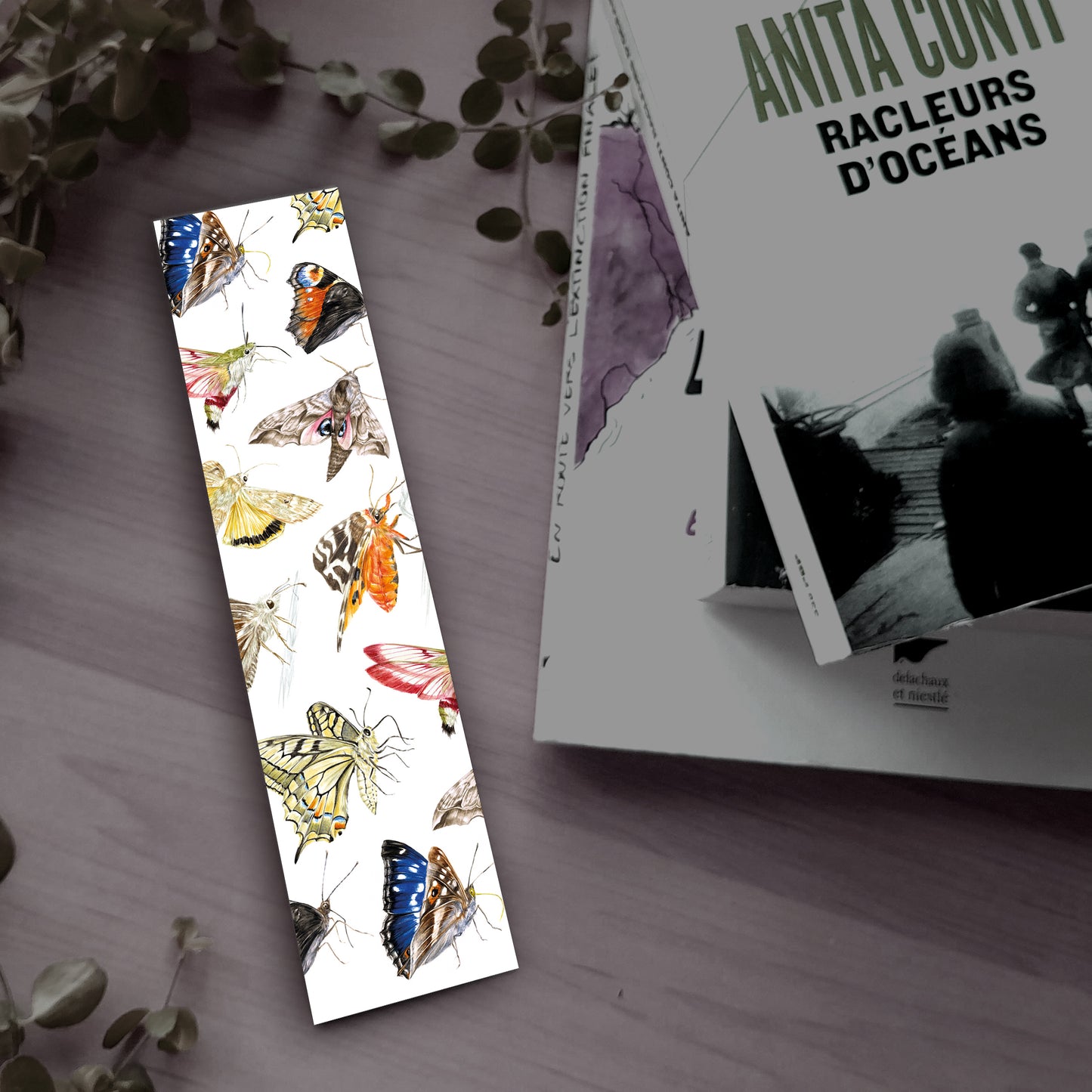 Marque page de papillons, illustrations naturalistes, Marine Capitaine