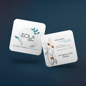 Création de logo et carte de visite pour Ecila Atelier